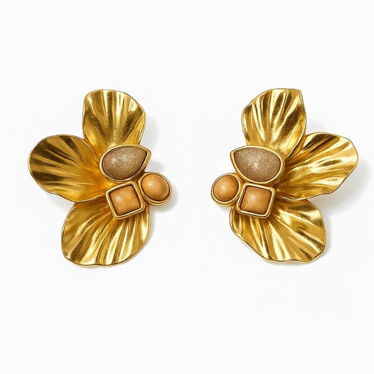 Orecchini "Petali Dorati"