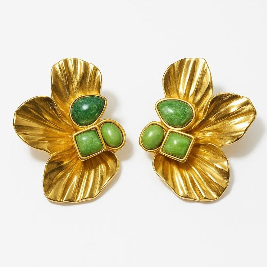 Orecchini "Foglia Verde"