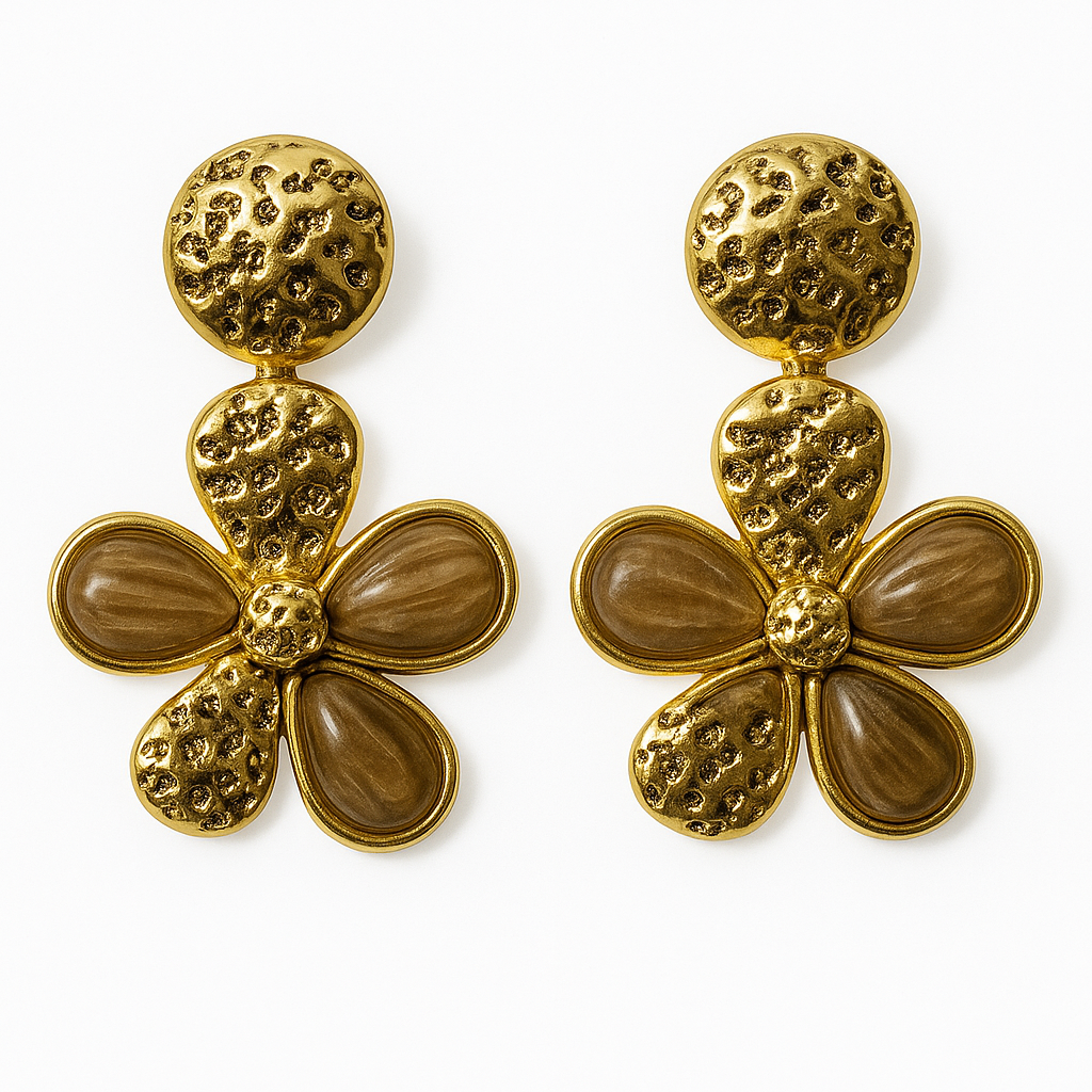 Orecchini "Fiore Bronzeo"